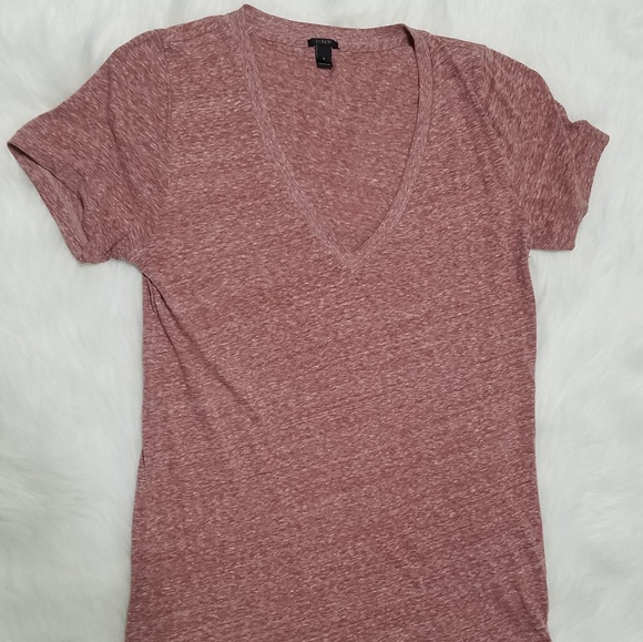 J Crew Red V Neck Tee - Picture 3 of 3